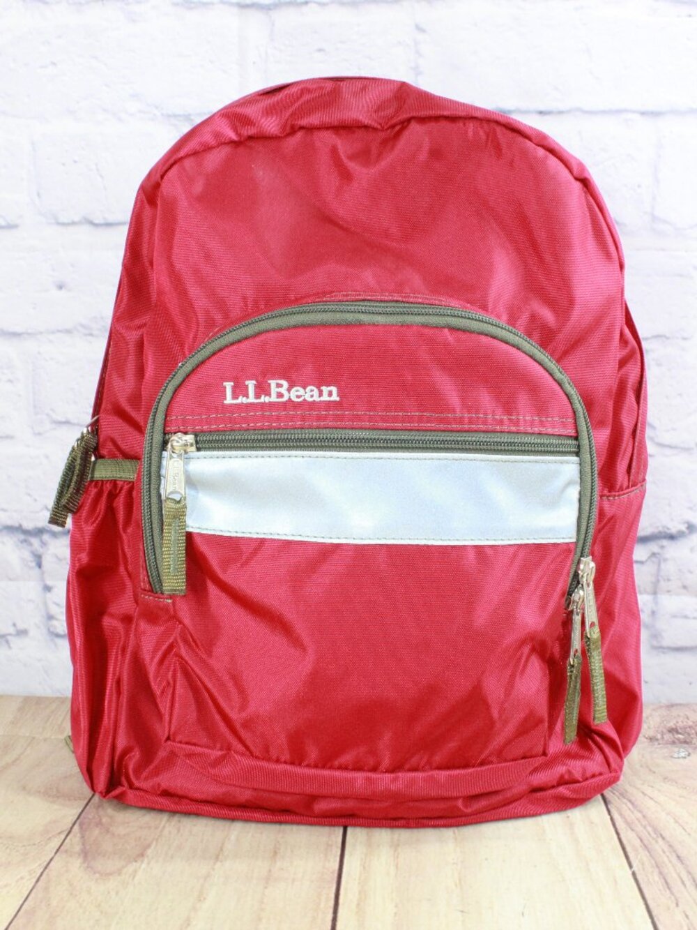 NWT LL Bean Unisex Adult Junior Original Book Pack 17L Red School Camp Backpack